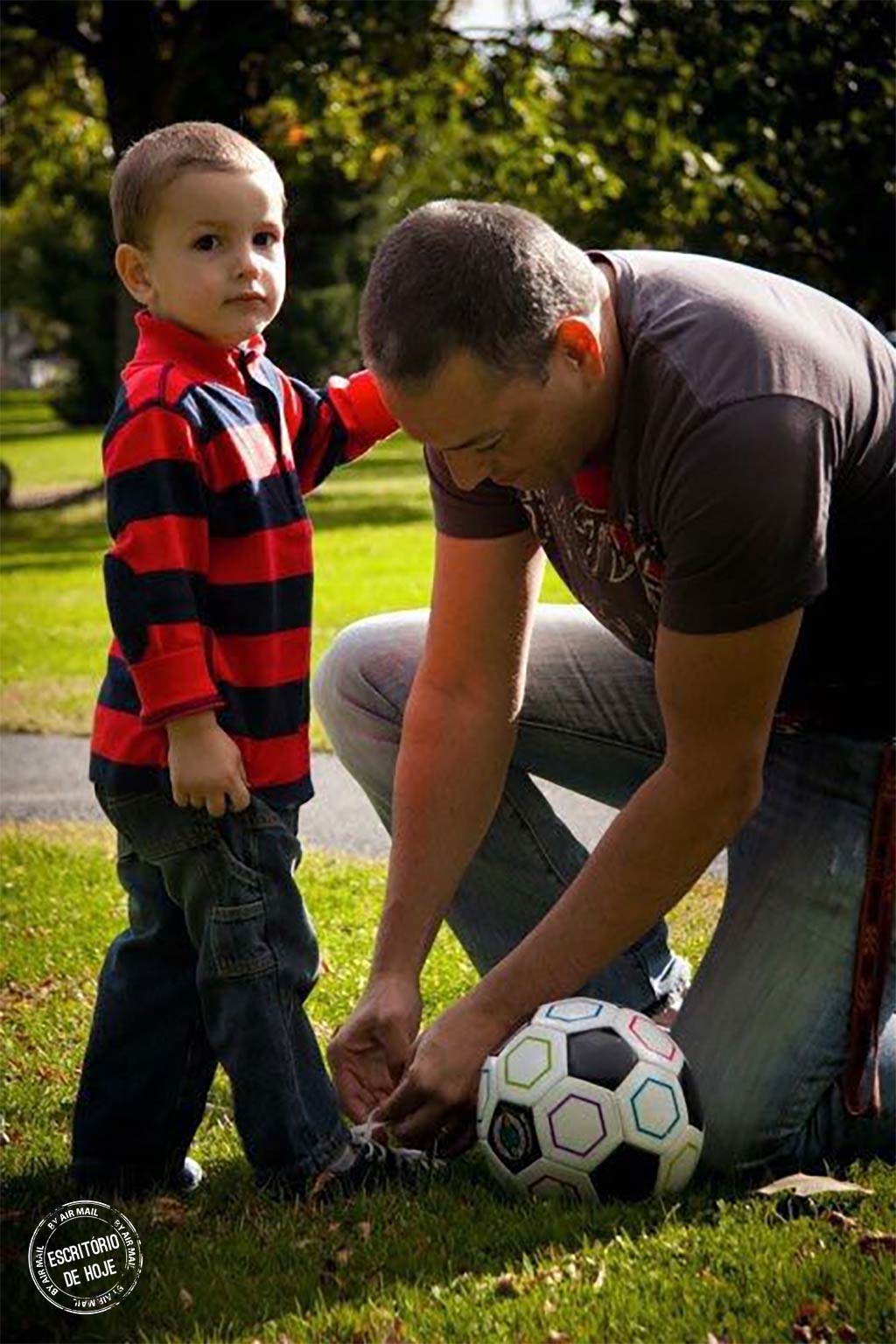 Cesar com o filho Arhtur